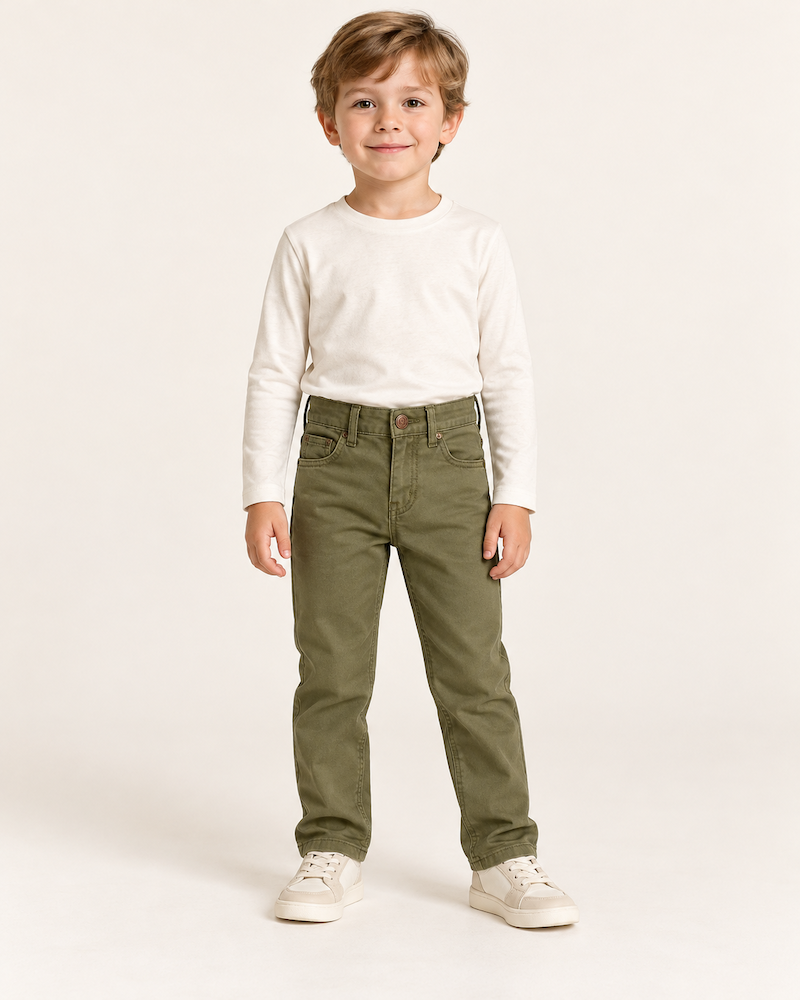 Pantalone Guess bambino verde oliva - immagine 4