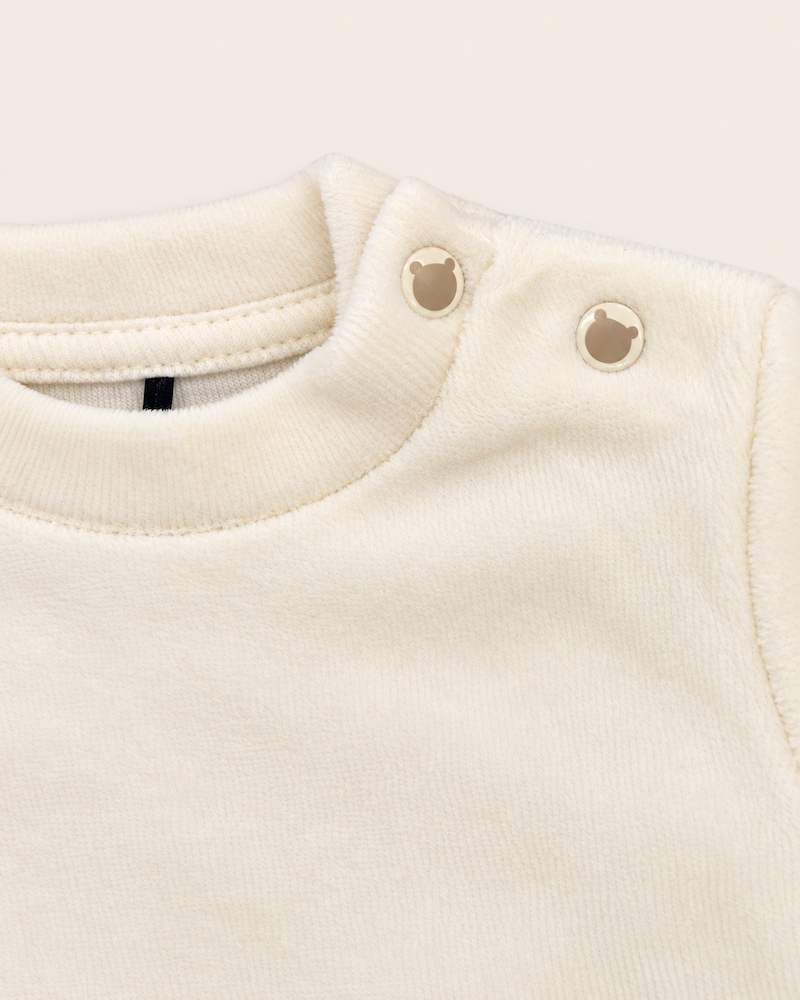 Completo maglia con orsetto e pantalone a righe - immagine 4