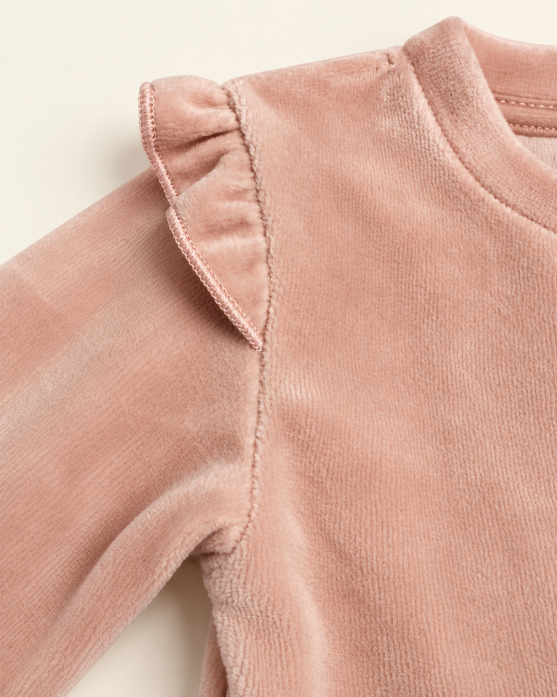Completo maglia con ruches e pantalone con cuoricini - immagine 5