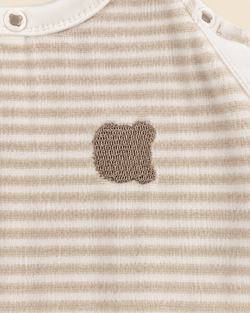 Tutina a righe con orsetto - immagine 4