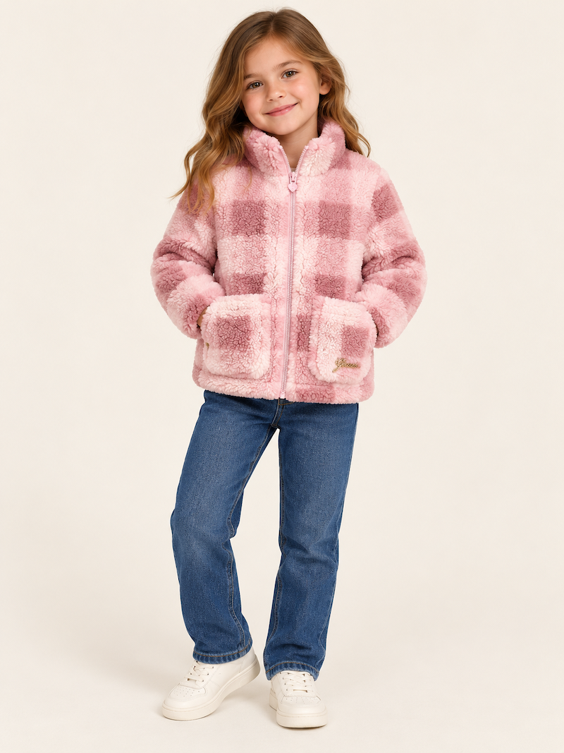 Giacchino teddy a quadri rosa - immagine 6