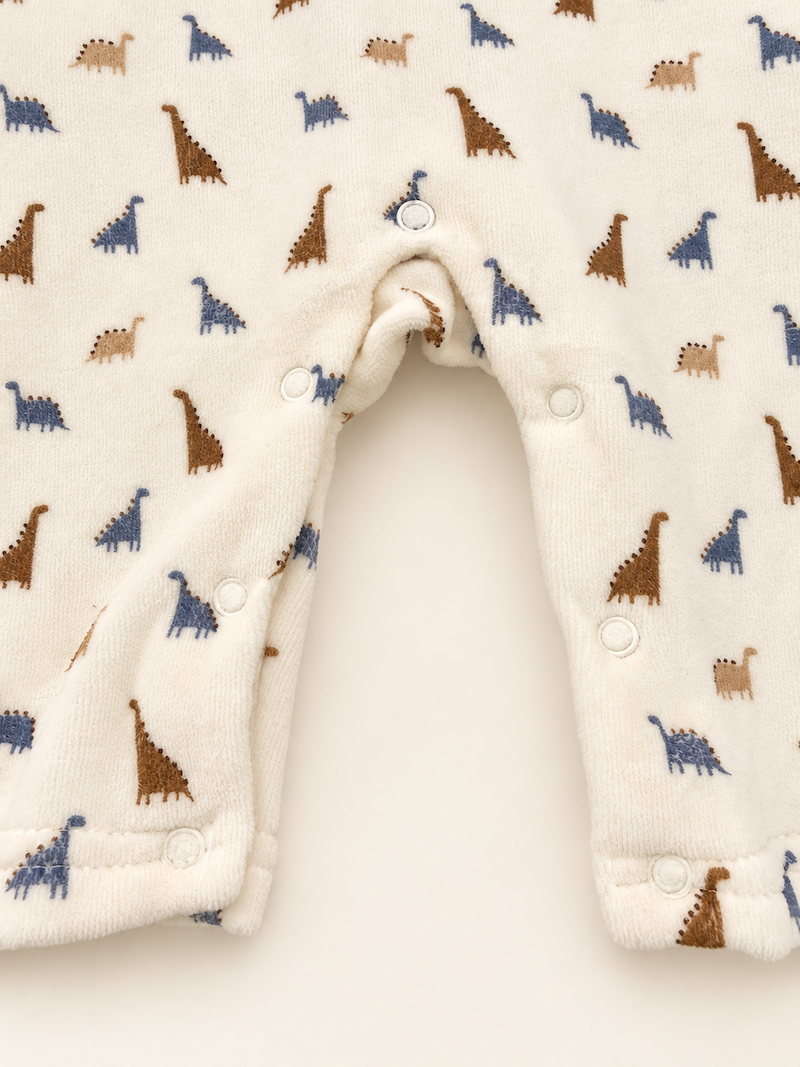 Completo maglia e salopette con dinosauri - immagine 3